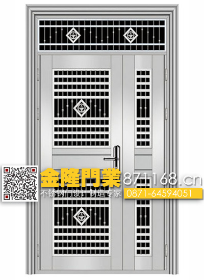 云南昆明不銹鋼套裝門廠家 云南昆明不繡鋼門 不銹鋼子母門價(jià)格 不銹鋼子母防盜門 不銹鋼樓宇對講門 福州